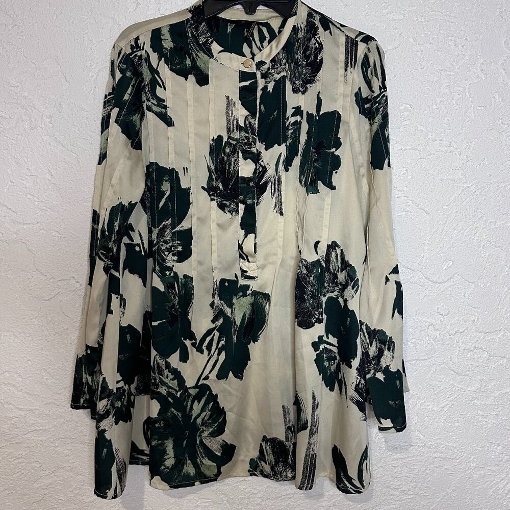 Donna Karan Elegant Floral Blouse – Size XS – Designer Piece